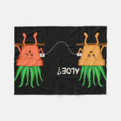 アロエベラ理容師 フリースブランケット (正面(横))