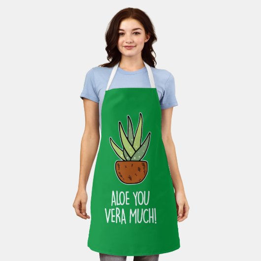 アロエベラ エプロン (着用した状態)