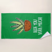 アロエベラ ビーチタオル (正面)