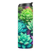 アロエヴェラと多肉酒コラージュパーソナライズされた タンブラー (回転左)