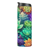 アロエヴェラと多肉酒コラージュパーソナライズされた タンブラー (回転右)