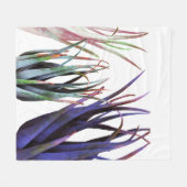 アロエヴェラプラントアート フリースブランケット (正面(横))