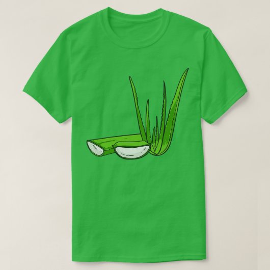 アロエヴェラプラント自然植物 Tシャツ (デザイン正面)