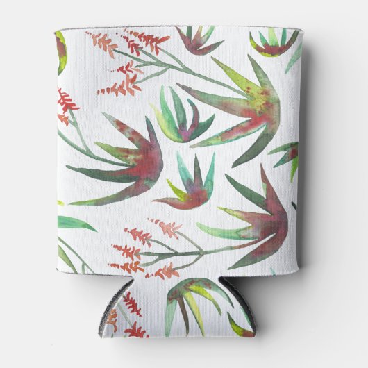 アロエヴェラ多肉性開花ガーデンウォーター色 缶クーラー (正面)