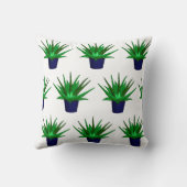 アロエヴェラ手描き植物 クッション (裏面)