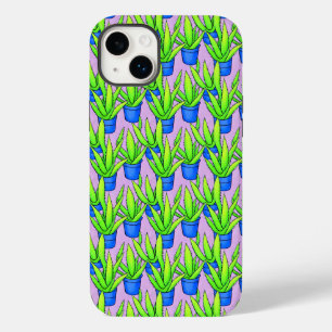 アロエヴェラ植物パターン織物 Case-Mate iPhone 14 PLUSケース