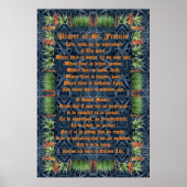 アロエヴェラ縁どとサンフランシスの祈りの言葉 ポスター (正面)