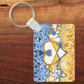 アロエースサンアンドシープライドフラッグスクイグルス キーホルダー (正面)