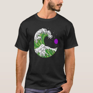 アロエ日本のスプライドウェーブアローエースLGBTQアロマティック Tシャツ