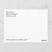 アロエ植物はがき ポストカード (裏面)