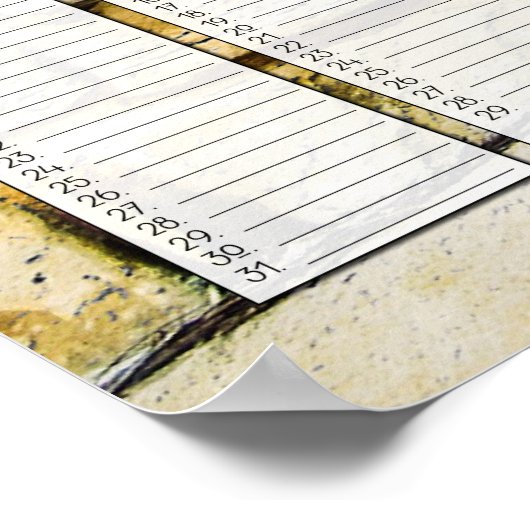 アロエ植物カスタム特別な日カレンダー ポスター (角)