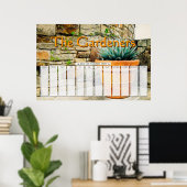 アロエ植物カスタム特別な日カレンダー ポスター (ホームオフィス)