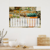 アロエ植物カスタム特別な日カレンダー ポスター (キッチン)