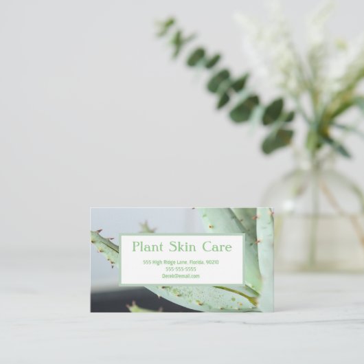 アロエ気に皮 名刺 (スタンド正面)