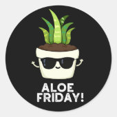 アロエ金曜おもしろい日アロエヴェラプラントプンダークBG ラウンドシール (正面)