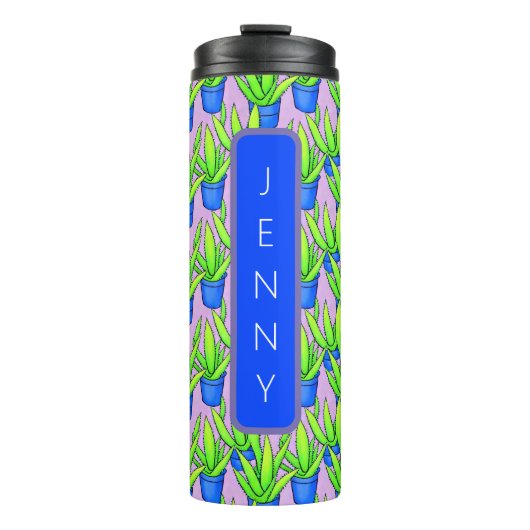 アロエ非常に植物パーソナライズされた タンブラー (正面)