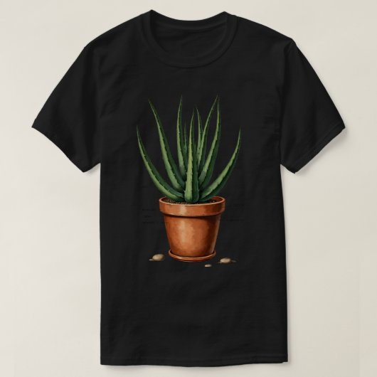 アロエ ボタニカル Tシャツ (デザイン正面)