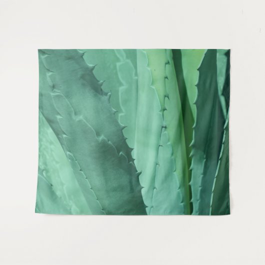 アロエ – マクロファインアート写真 タペストリー (正面(横))