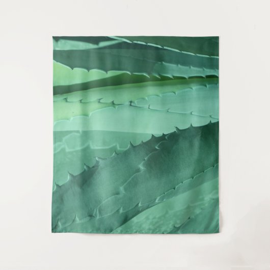 アロエ – マクロファインアート写真 タペストリー (正面)