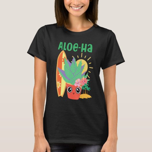 アロエ ユーモア ハワイアン アロエ ハ プラント パン Tシャツ (正面)