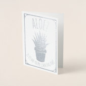 アロエ　愛を探しているのは私？ | 面白いロマンチック 箔カード (正面)