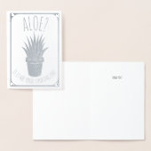 アロエ　私が探していたのはあなた？ | 面白いロマンチック 箔カード (ディスプレー)