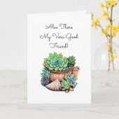 アロエ、親友 |考えの概要 カード (黄色い花)