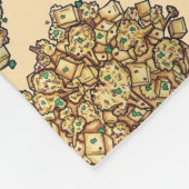 アロオゴビポテトカリフラワーインディアンフードキュイジーヌ フリースブランケット (角)