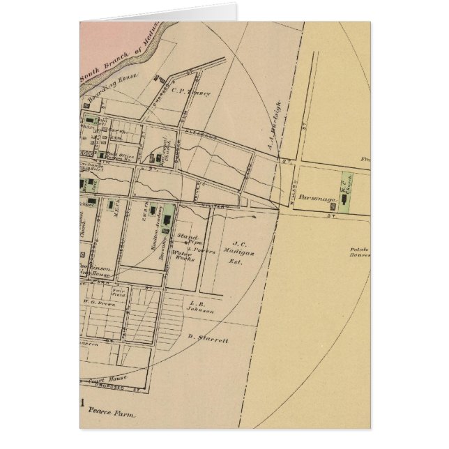 アロオストックカウンティの地図 (正面)