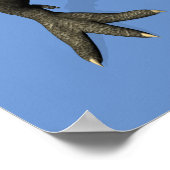 アロサウルスに乗るサンタクロース ポスター (角)