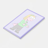 アロサウルスのニュース記者のイラストレーション。 ポストイット (アングル)