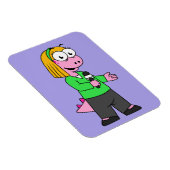 アロサウルスのニュース記者のイラストレーション。 マグネット (右側)