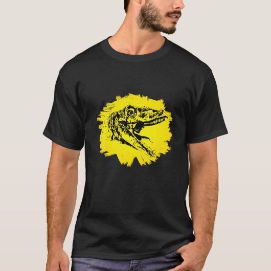 アロサウルスのモチーフ恐竜の先史時代のプレデターDin Tシャツ (正面)