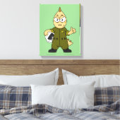 アロサウルスイラストレーションジェットパイロット。 キャンバスプリント (インサイチュ (寝室))