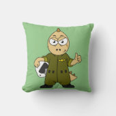 アロサウルスイラストレーションジェットパイロット。 クッション (正面)