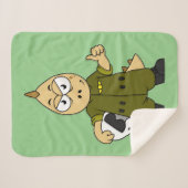 アロサウルスイラストレーションジェットパイロット。 シェルパブランケット (正面(横))