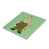 アロサウルスイラストレーションジェットパイロット。 タイル (側面)