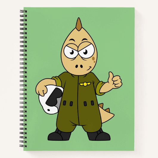 アロサウルスイラストレーションジェットパイロット。 ノートブック (正面)
