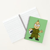 アロサウルスイラストレーションジェットパイロット。 ノートブック (内部)