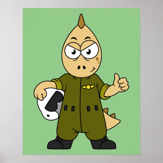 アロサウルスイラストレーションジェットパイロット。 ポスター (正面)