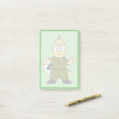 アロサウルスイラストレーションジェットパイロット。 ポストイット (デスク上)