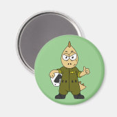 アロサウルスイラストレーションジェットパイロット。 マグネット (正面/裏面)