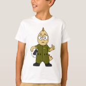 アロサウルスイラストレーションジェットパイロット。 Tシャツ (正面)
