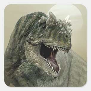 アロサウルス恐竜の正方形ステッカー スクエアシール