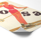 アロサスイスレトロヴィンテージスキーポスター ポスター (角)