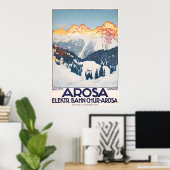 アロサ山脈スイス旅行ヴィンテージポスター ポスター (ホームオフィス)