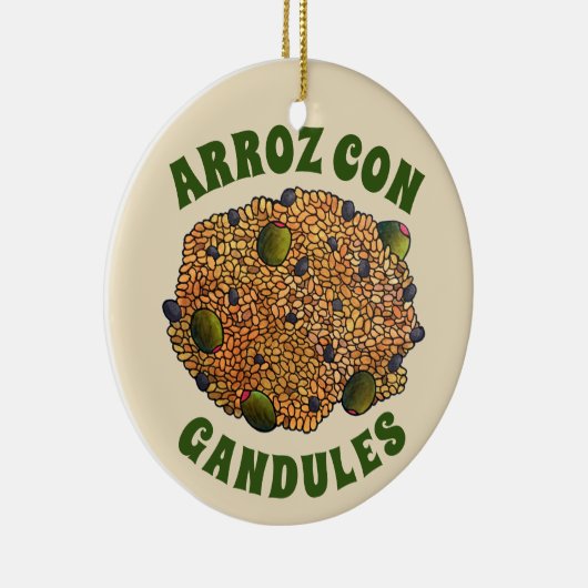 アロズコンガンジュールプエルトリカフードライスピーズ セラミックオーナメント (右)