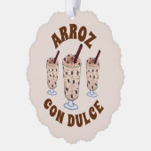 アロズコンドルチェプエルトリカココナッツライスプディング オーナメントカード (左)