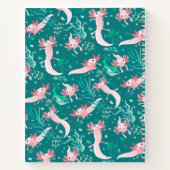 アロッタピンクアクソロッツオンティール（緑がかった色）ノート ノートブック (裏面)