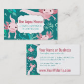 アロッタピンクアクソロッツオンティール（緑がかった色）名刺 名刺 (正面/裏面)